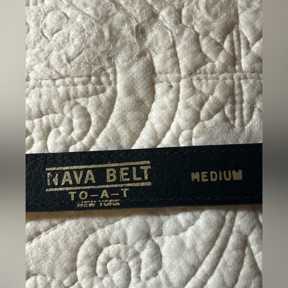 Nava To-A-T Native American Patterned Belt with Dark Bronze Buckle, size Medium - Picture 4 of 5